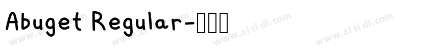 Abuget Regular字体转换